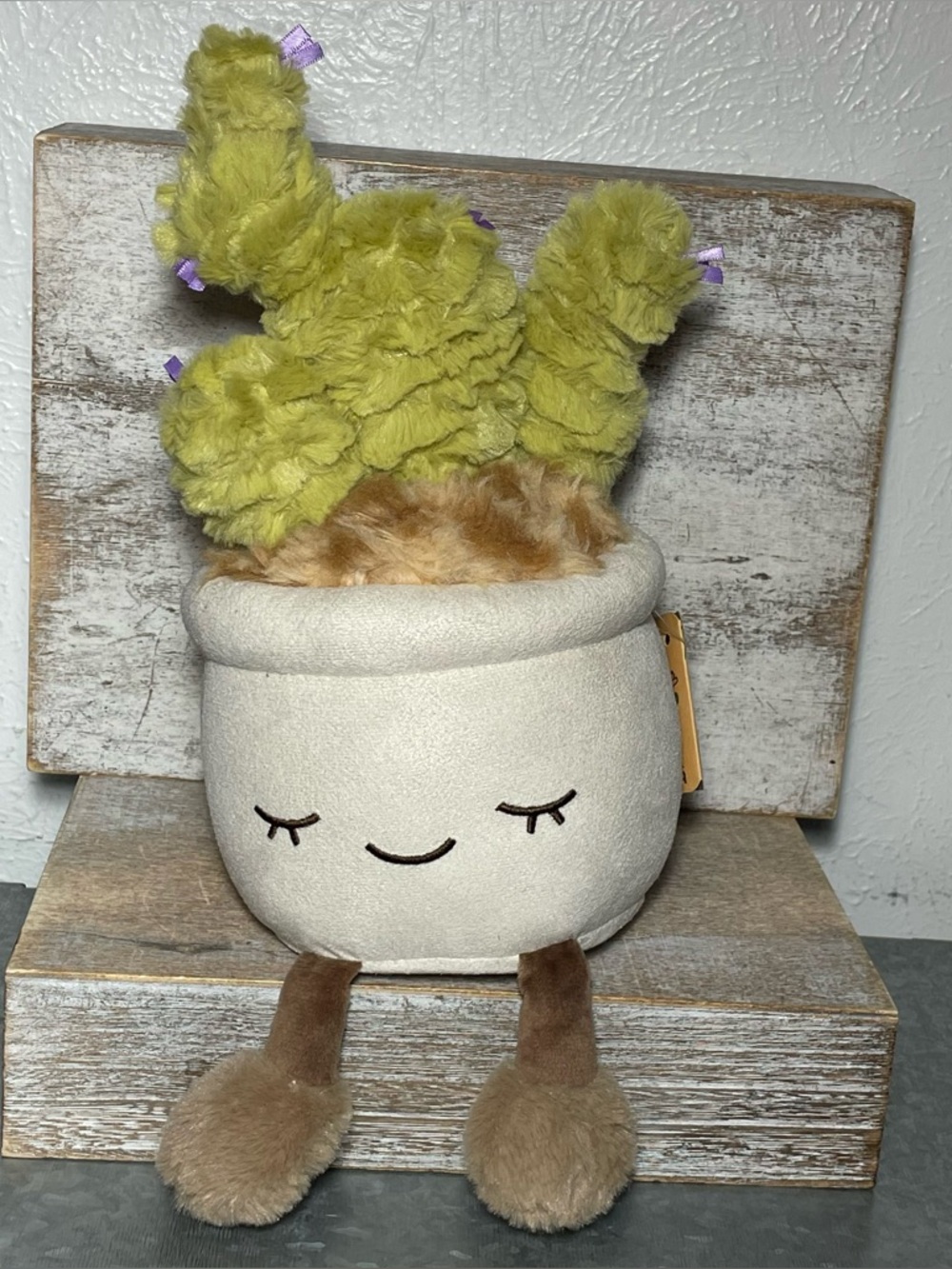 Greenhouse Plant Plush Soft Stuffed Cactus Potted Plush Flowers Colin 12" New